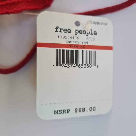 Free People Adella Womens Cami in Red - Picture 4 of 11